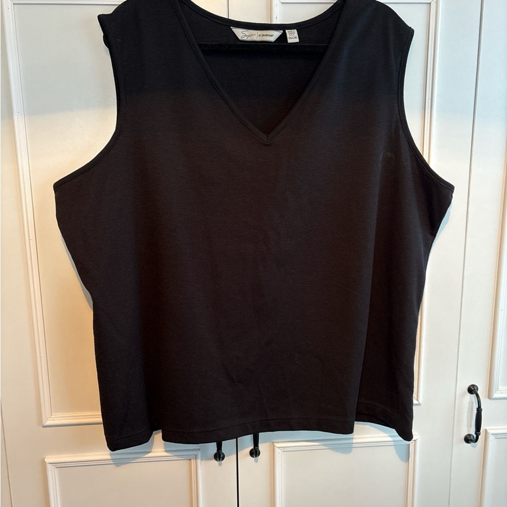 Avenue Black V-Neck Tank Top